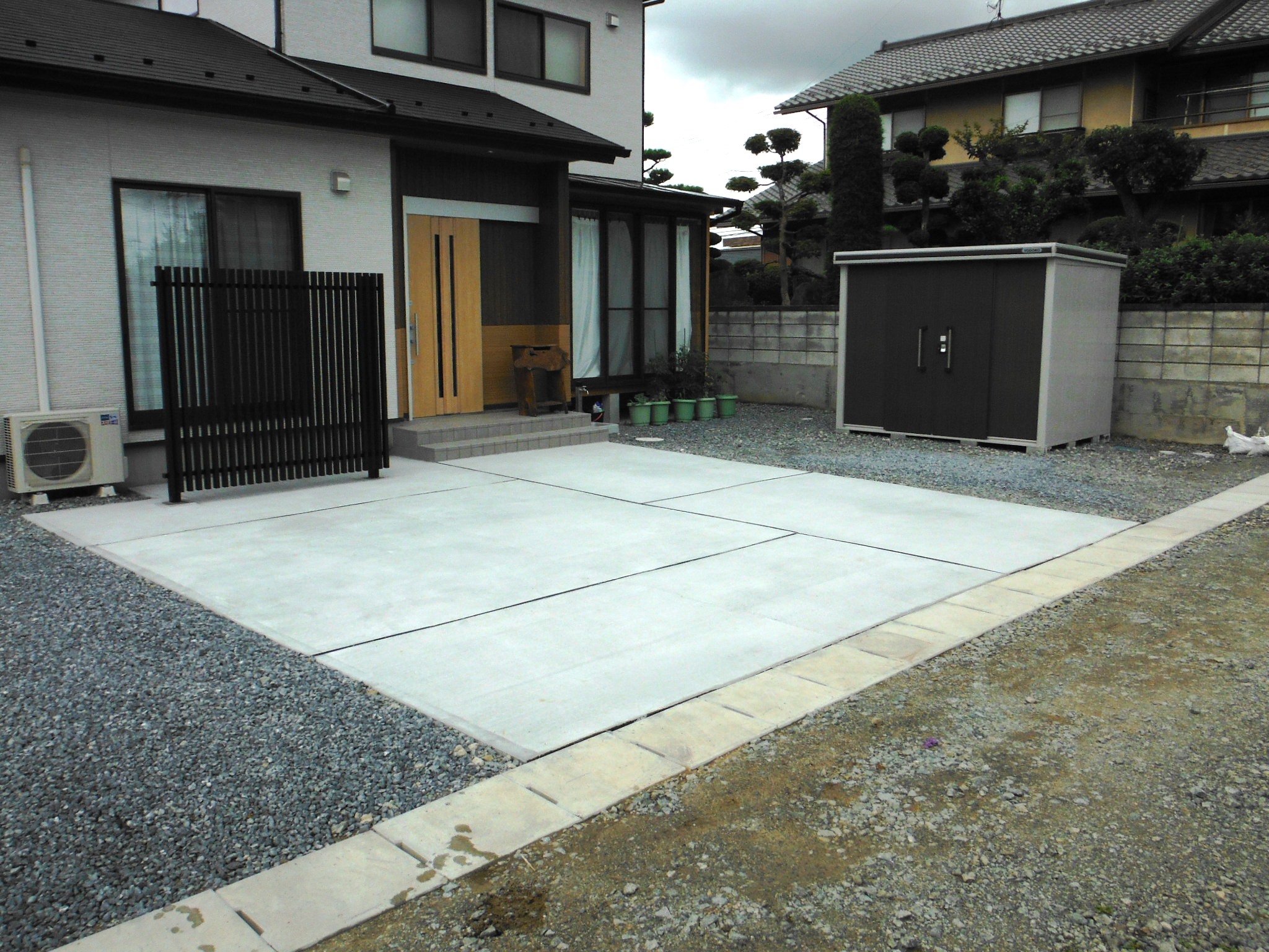 主要部分だけにコンクリートを打って費用を抑えました　郡山市Ｙ様邸